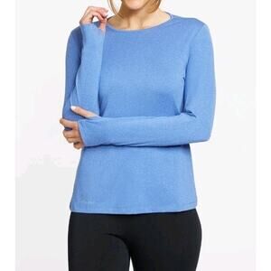 Solbari Womens Long Sleeve T-Shirt UPF 50+ Active Collection Size XL Ocean Blue
